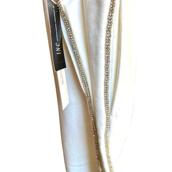 Culpos x INC Rhinestone Winter White (Ivory) Jogger Sweatpants, Women's Medium - Picture 4 of 10